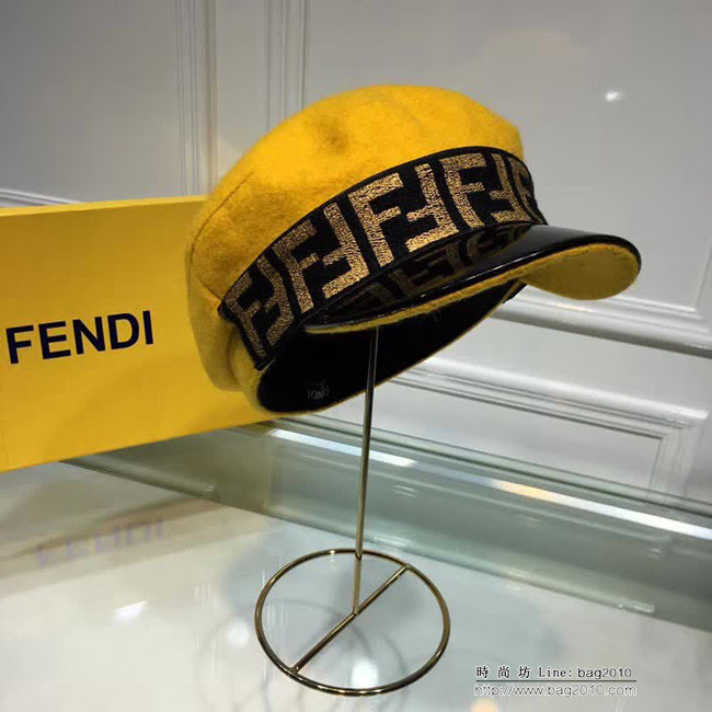 FENDI芬迪 新款 休閒百搭羊絨軍帽 LLWJ6612